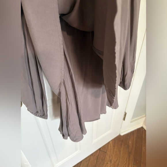 Free People Beck Dress | Size XS | Purple Grey Boho Cut-Out Long Sleeve Mini - Picture 8 of 12